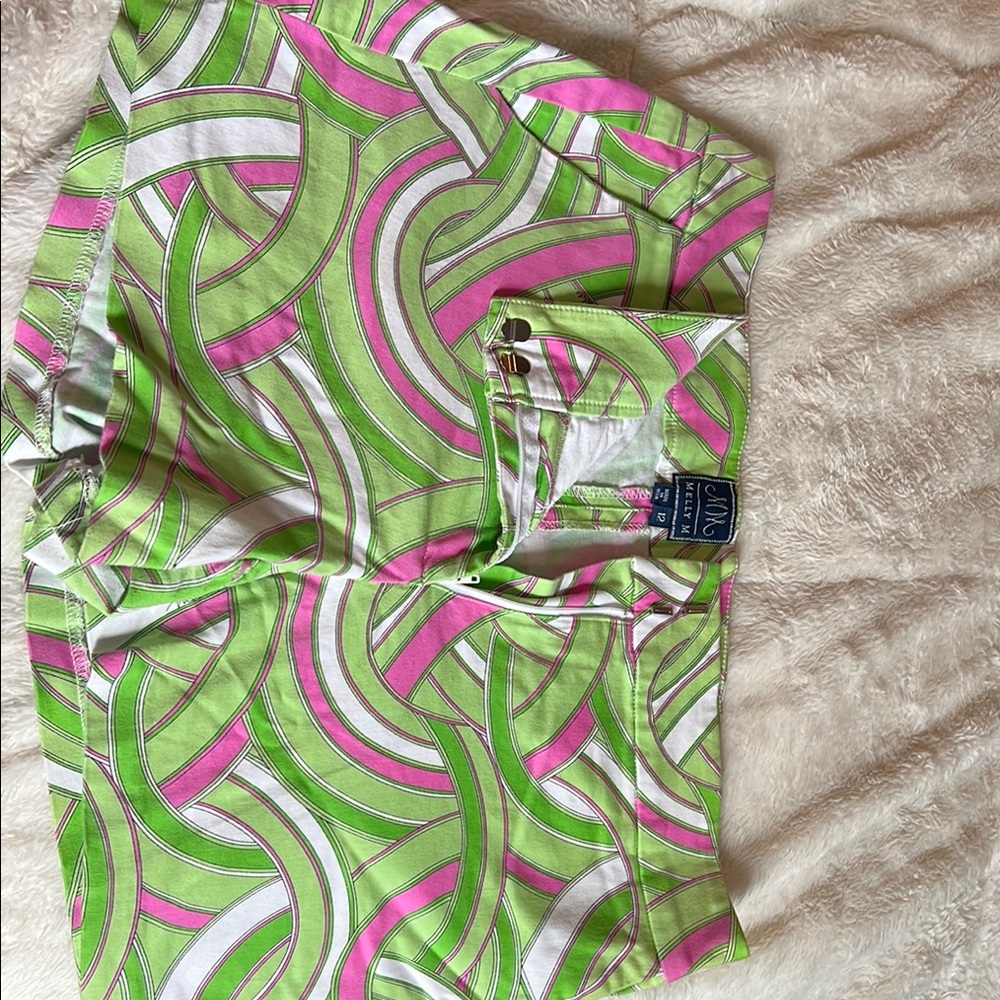Melly M Vibrant Green and Pink Shorts